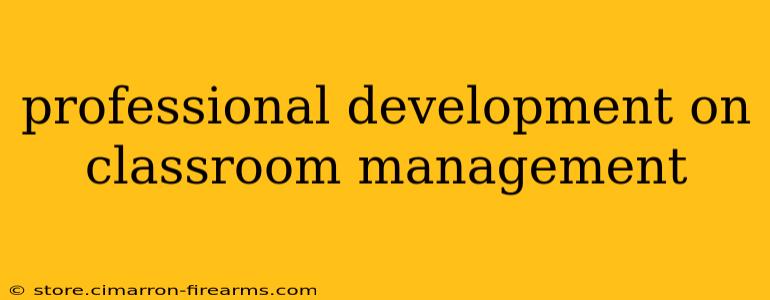 professional development on classroom management