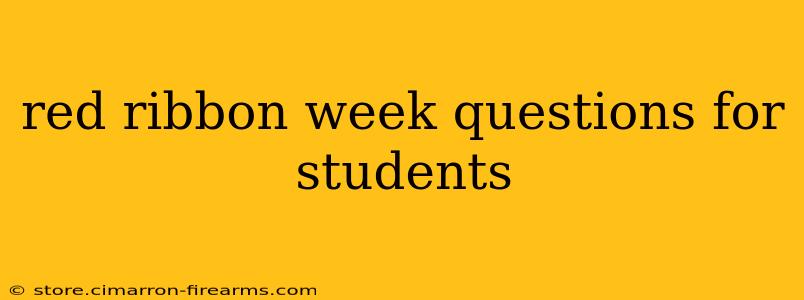 red ribbon week questions for students