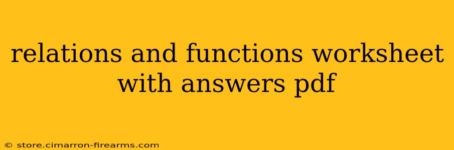 relations and functions worksheet with answers pdf