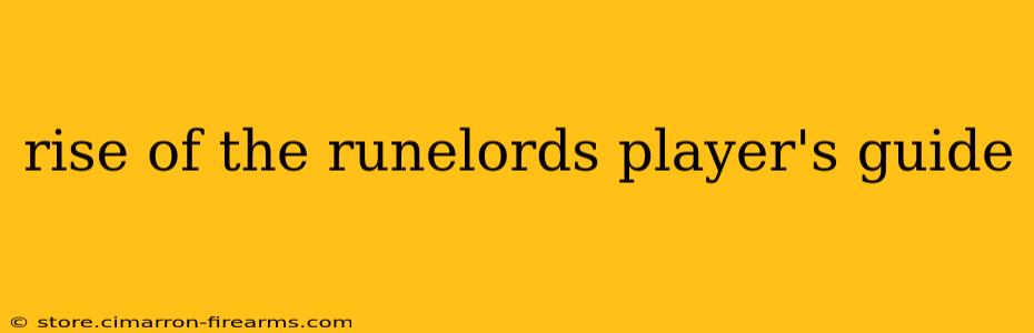 rise of the runelords player's guide