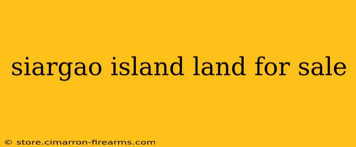 siargao island land for sale