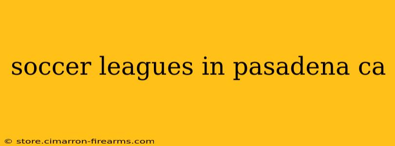 soccer leagues in pasadena ca