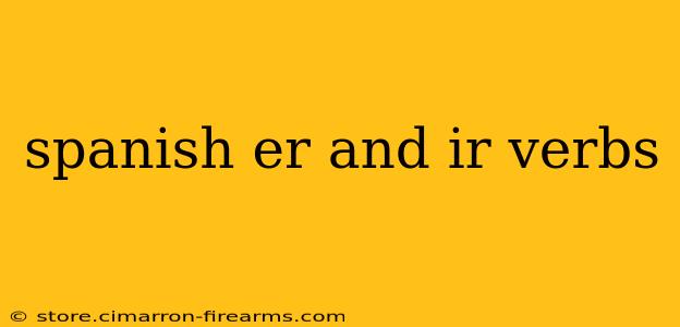 spanish er and ir verbs