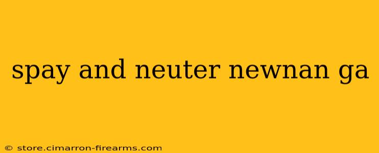 spay and neuter newnan ga