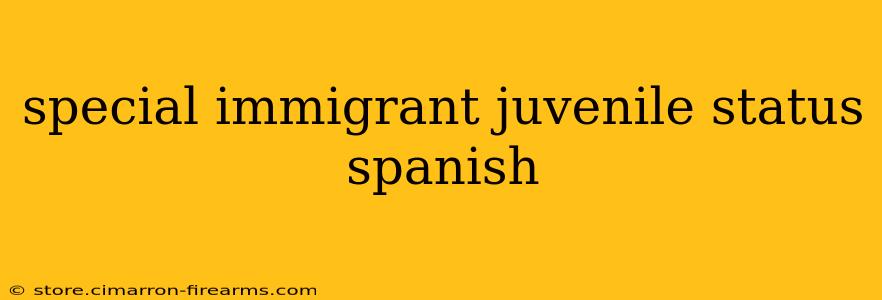 special immigrant juvenile status spanish