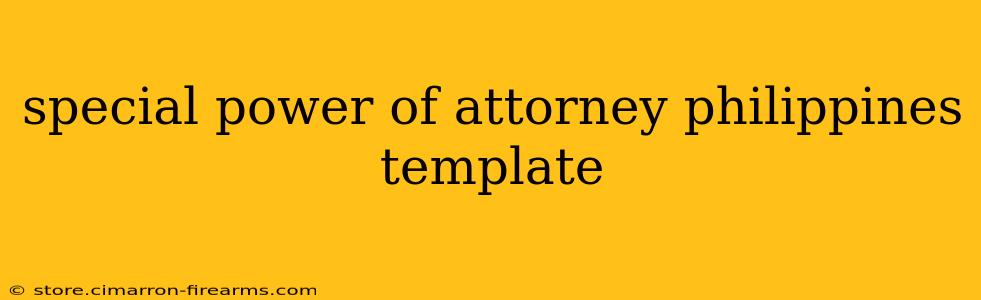 special power of attorney philippines template