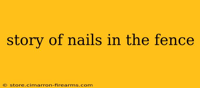 story of nails in the fence