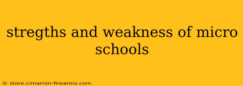 stregths and weakness of micro schools