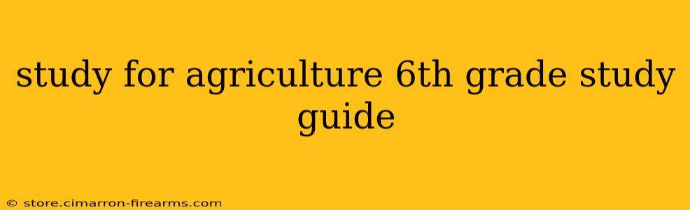 study for agriculture 6th grade study guide