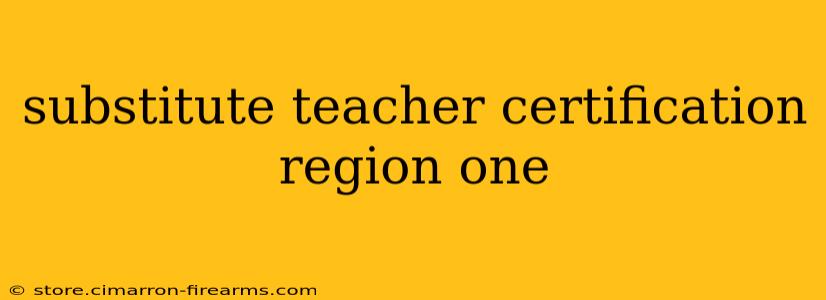 substitute teacher certification region one