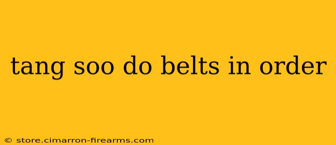 tang soo do belts in order