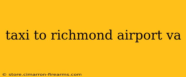 taxi to richmond airport va