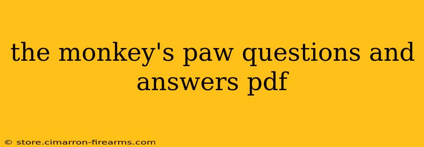 the monkey's paw questions and answers pdf