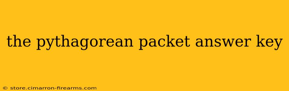 the pythagorean packet answer key