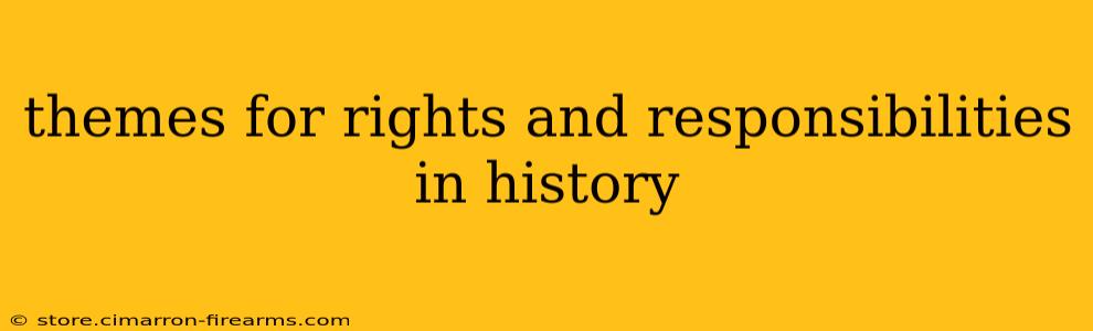 themes for rights and responsibilities in history