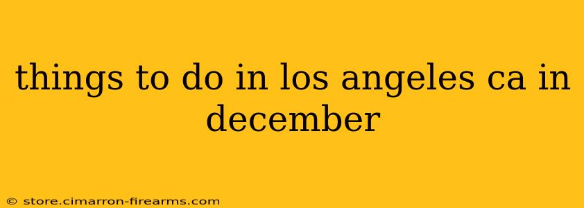 things to do in los angeles ca in december