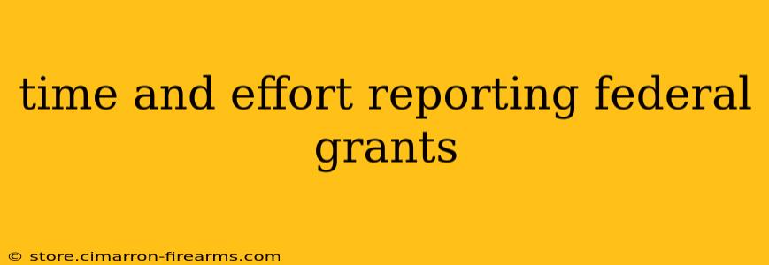 time and effort reporting federal grants