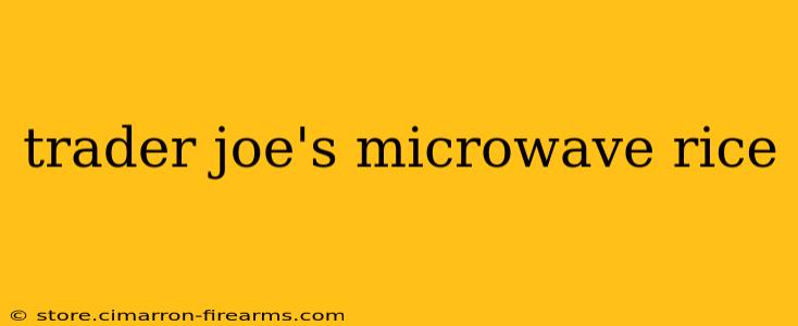 trader joe's microwave rice