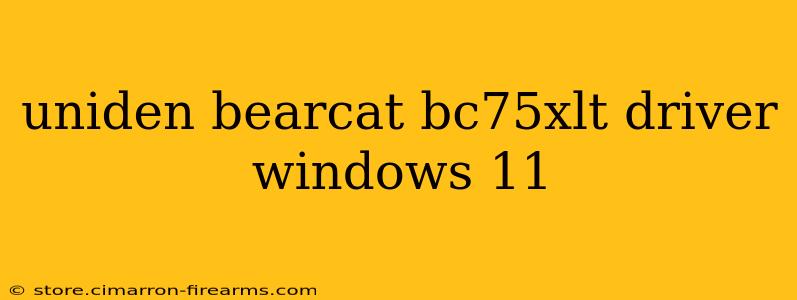 uniden bearcat bc75xlt driver windows 11