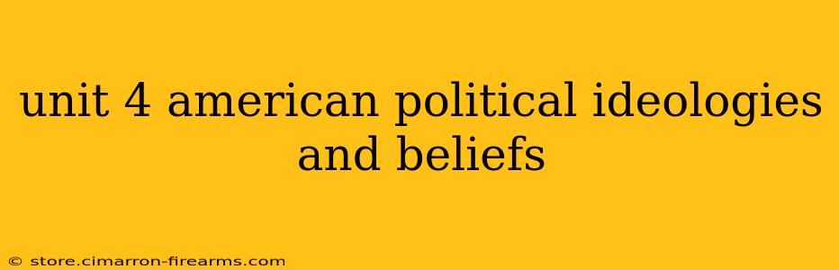 unit 4 american political ideologies and beliefs