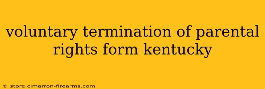 voluntary termination of parental rights form kentucky