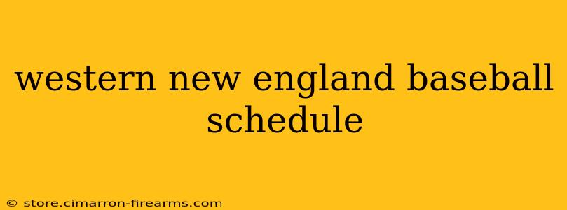 western new england baseball schedule