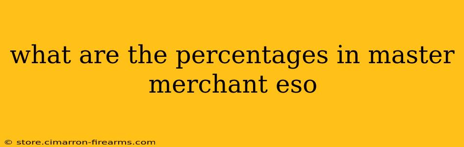 what are the percentages in master merchant eso