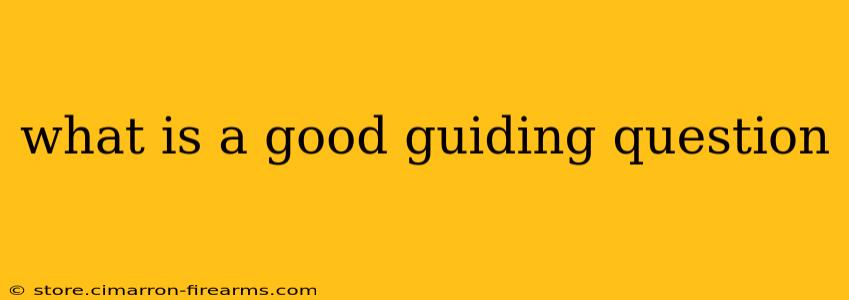 what is a good guiding question