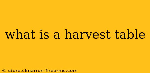 what is a harvest table