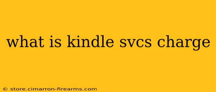 what is kindle svcs charge