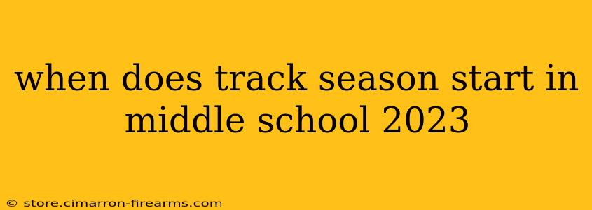 when does track season start in middle school 2023