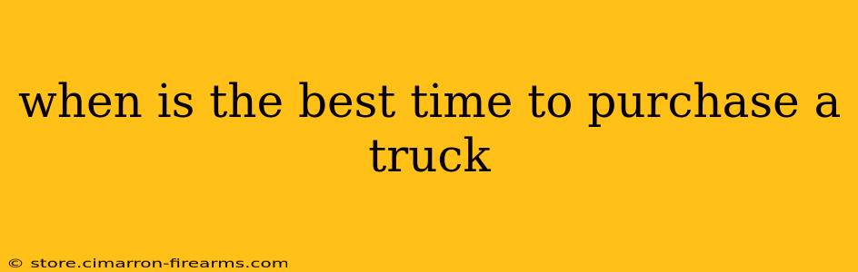 when is the best time to purchase a truck