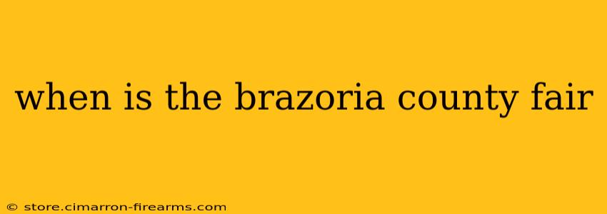 when is the brazoria county fair