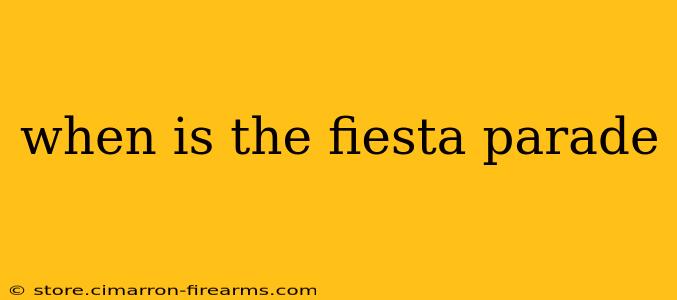 when is the fiesta parade