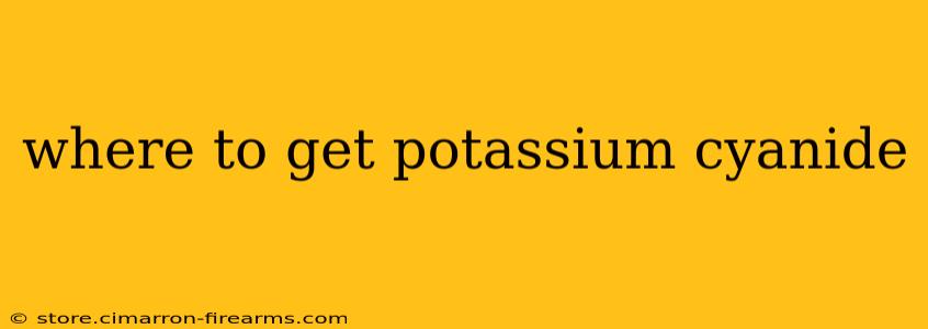 where to get potassium cyanide