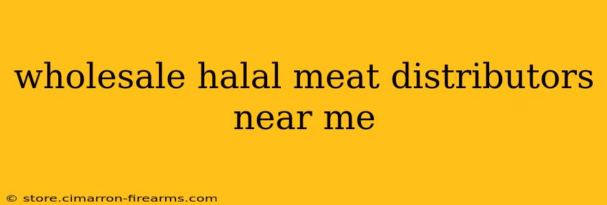 wholesale halal meat distributors near me