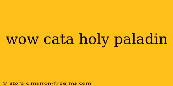 wow cata holy paladin