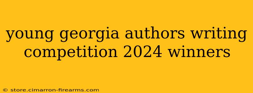 young georgia authors writing competition 2024 winners